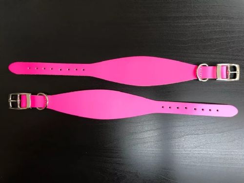 Dog Collar - Greyhound - Variety of Colours & Sizes (Fluorescent Pink, Large)